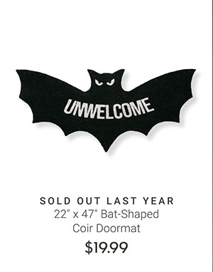 22" x 47" Bat-Shaped Coir Doormat