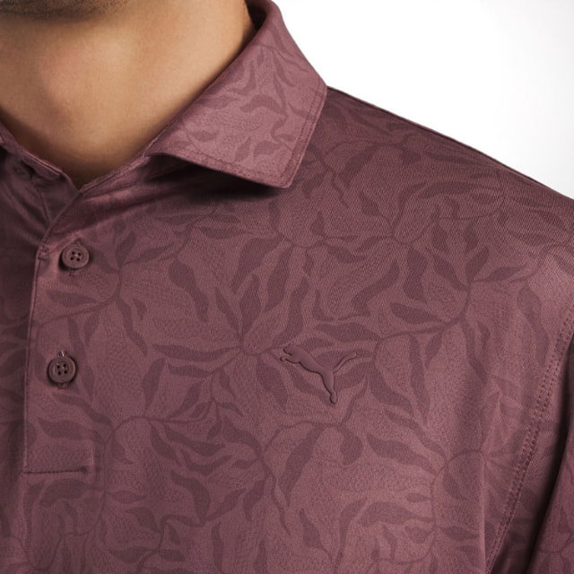 Puma Mens Cloudspun Marine Botanical Polo Shirt