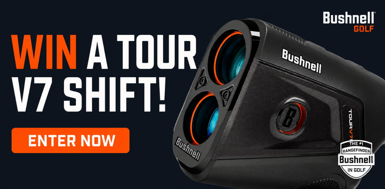 Win a Bushnell Tour V7 Shift with Any Bushnell Golf Purchase