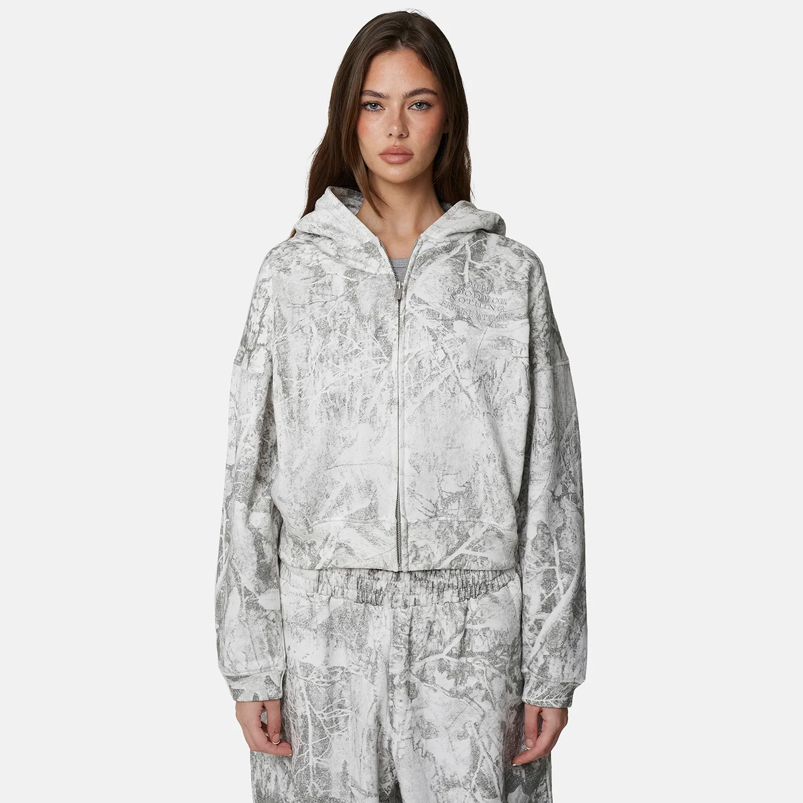 Image of Icarus Camo White Zip Hoodie