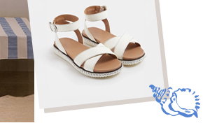 Yours White Cross Over Strap Sandals In Wide E Fit