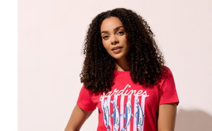 M&Co Red Sardines Graphic Print Cotton T-Shirt