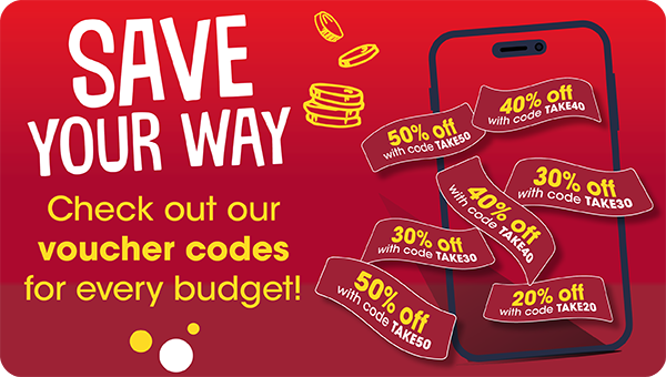 Check out our voucher codes for every budget!
