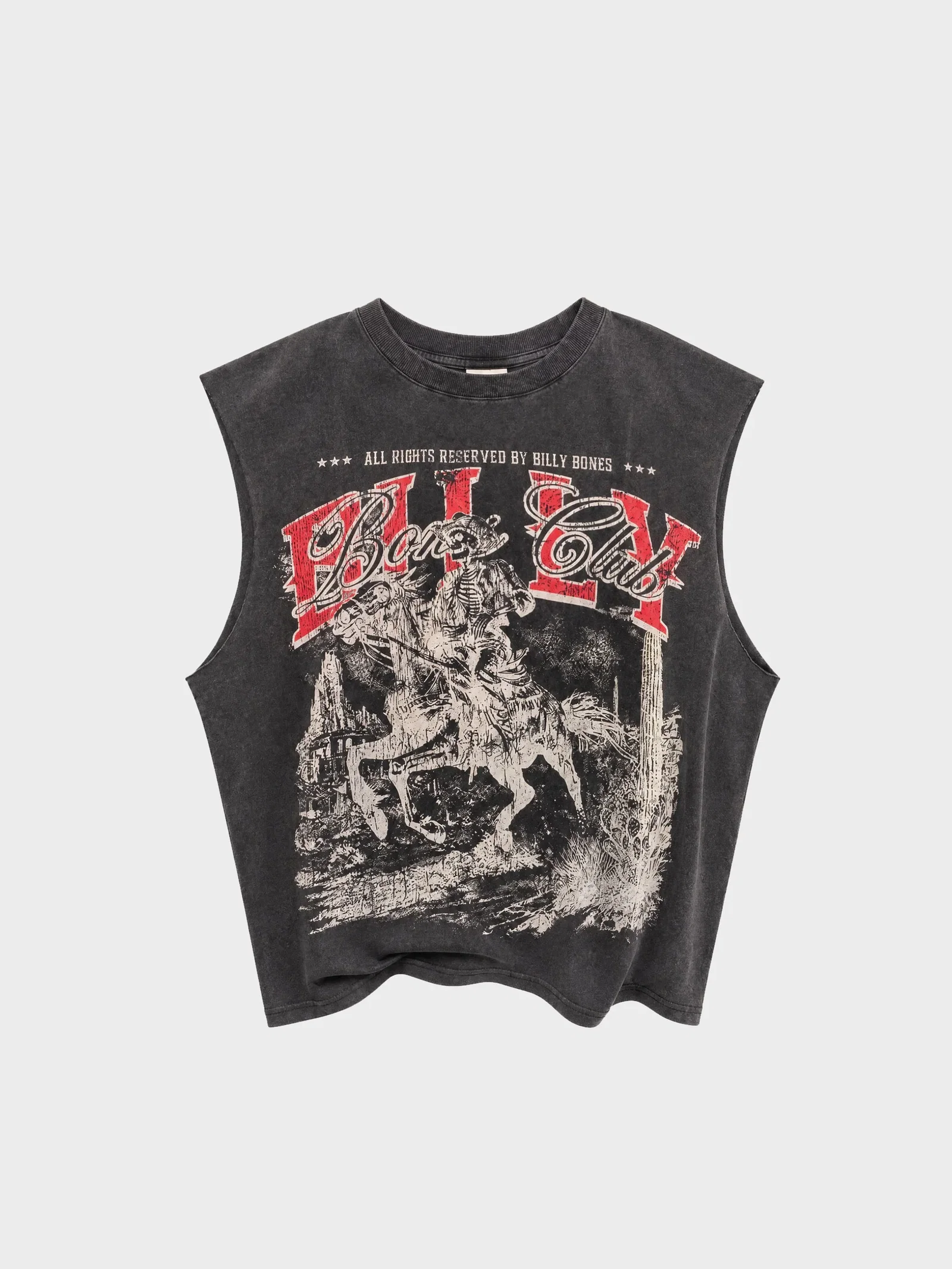 Image of Wanted Dead Or Alive Muscle Tee - Washed Black
