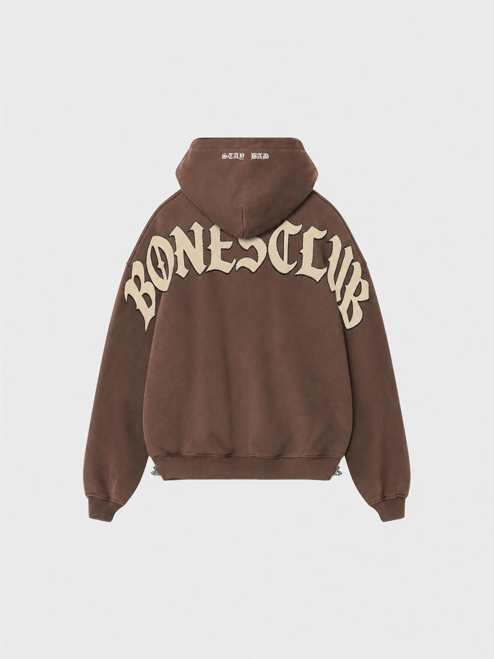 Image of Bones Club Hoodie - Brown/Cream