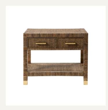 Balboa Rattan Wide Nightstand