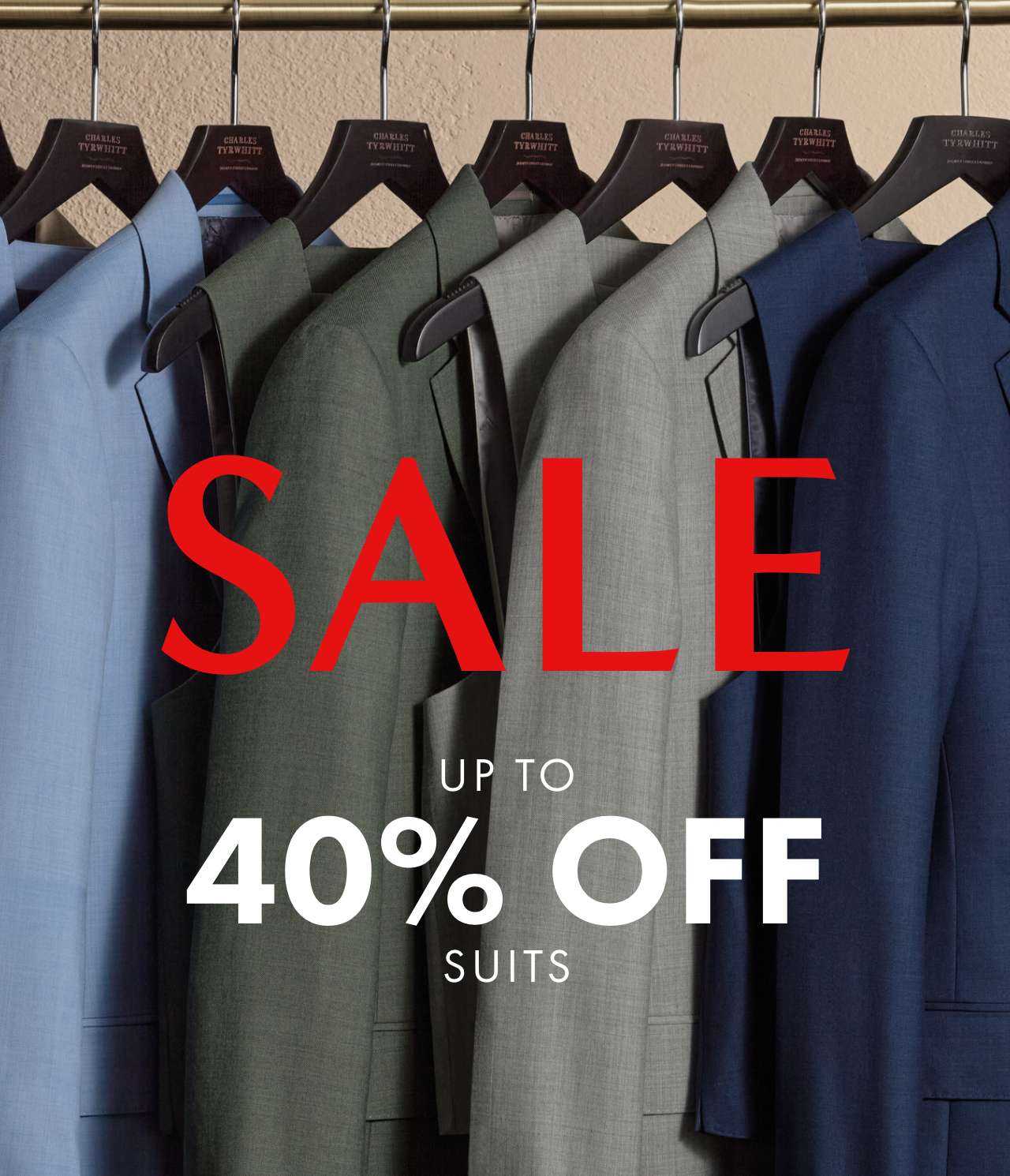 Up to 40% OFF Suits and Blazers! 