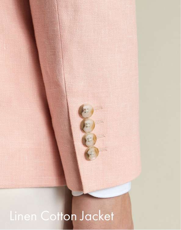 Linen Cotton Jacket - Peach