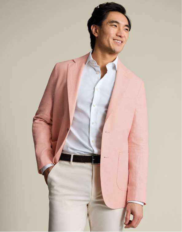 Linen Cotton Jacket - Peach