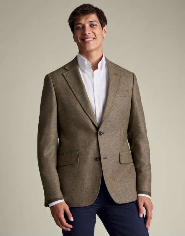 Wool Texture Jacket - Taupe