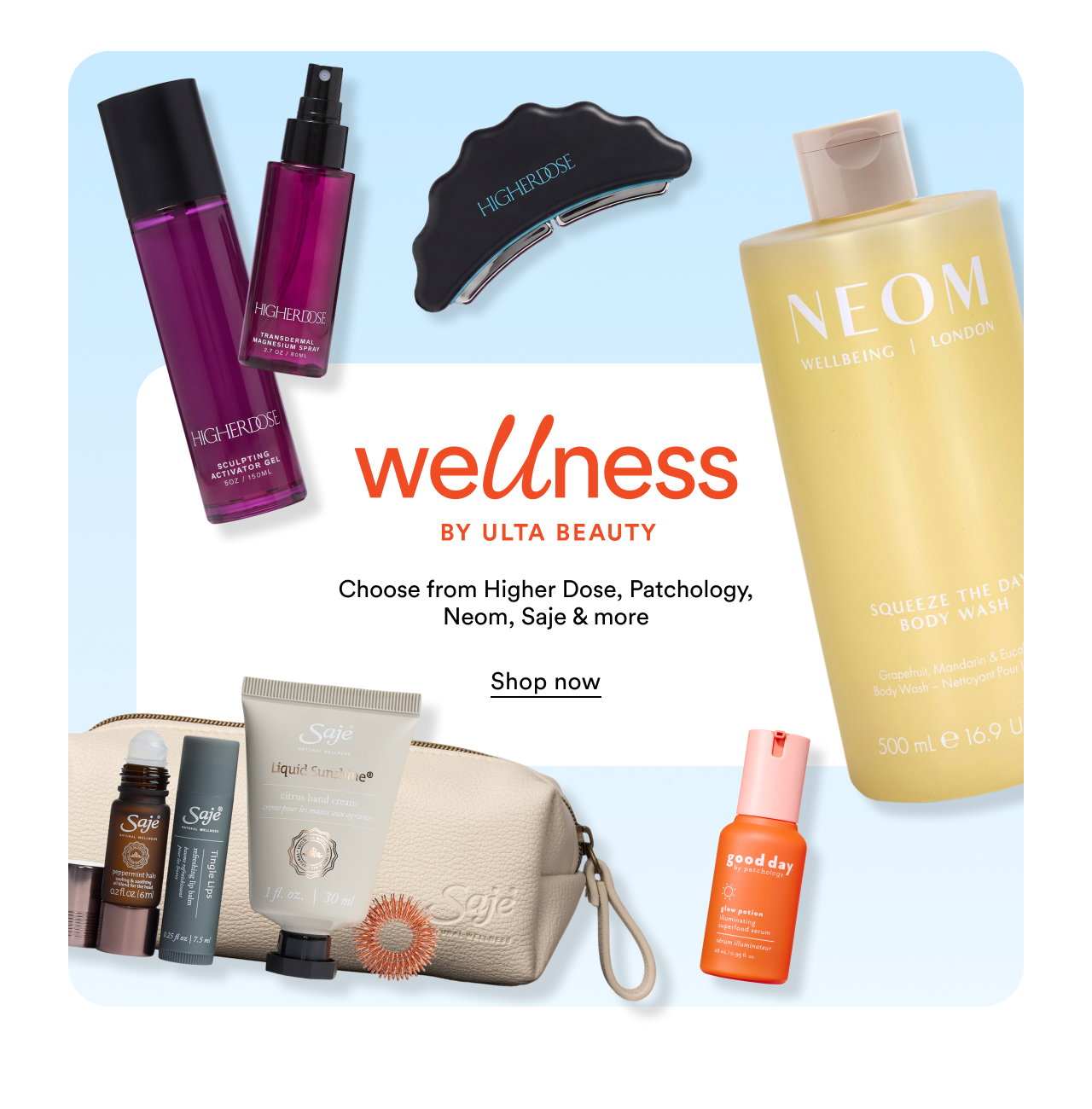 Wellness by Ulta Beauty | Choose from Higher Dose, Patchology, Neom, Saje & more | Shop now