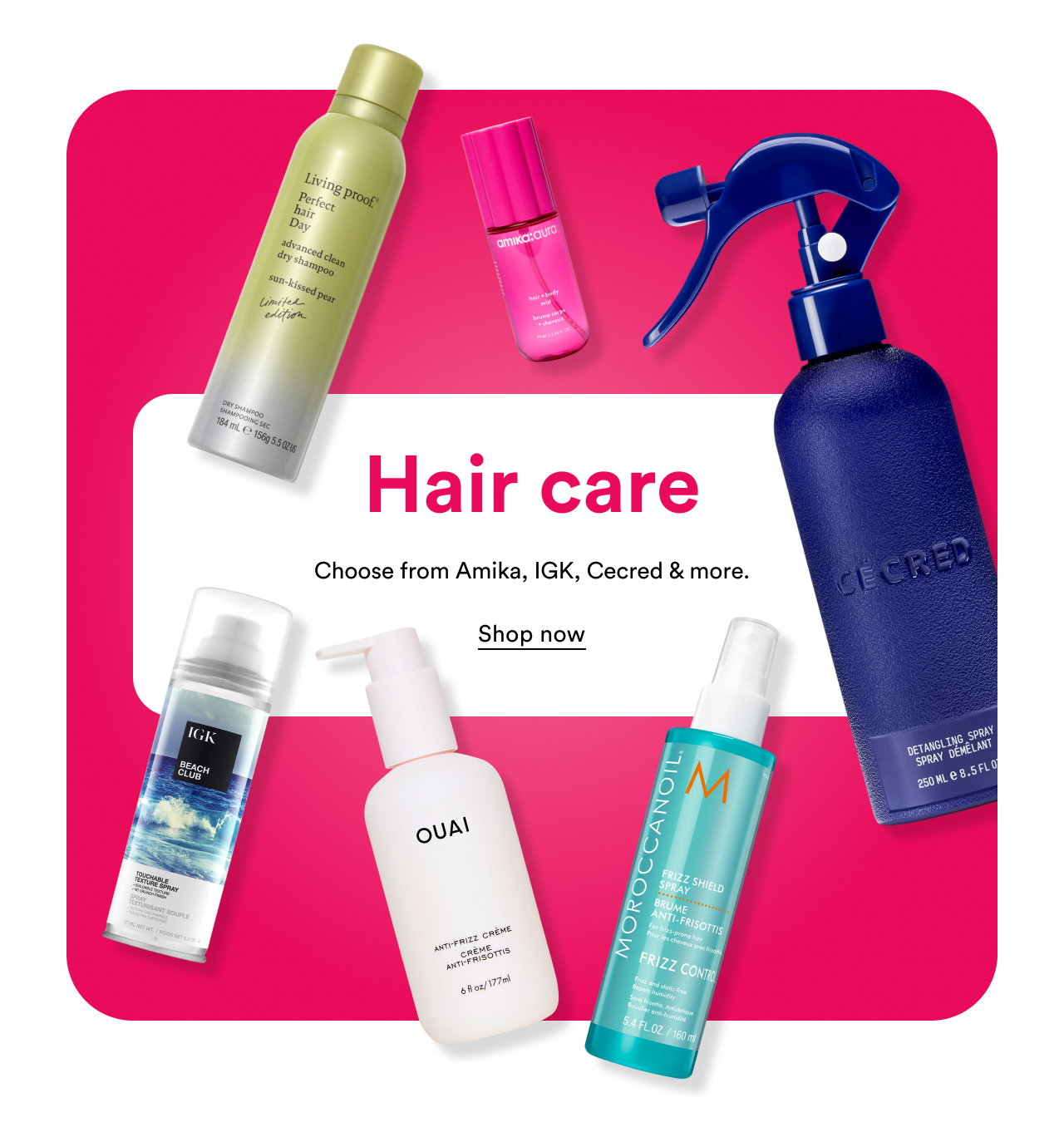 Hair care | Choose from Amika, IGK, Cecred & more | Shop now