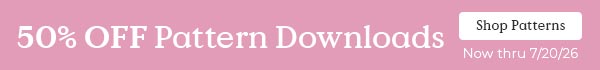 50% Off Pattern Downloads