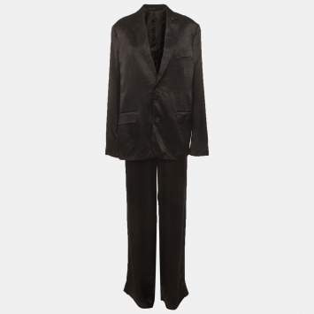 Black Satin Tailored Jacket Se
