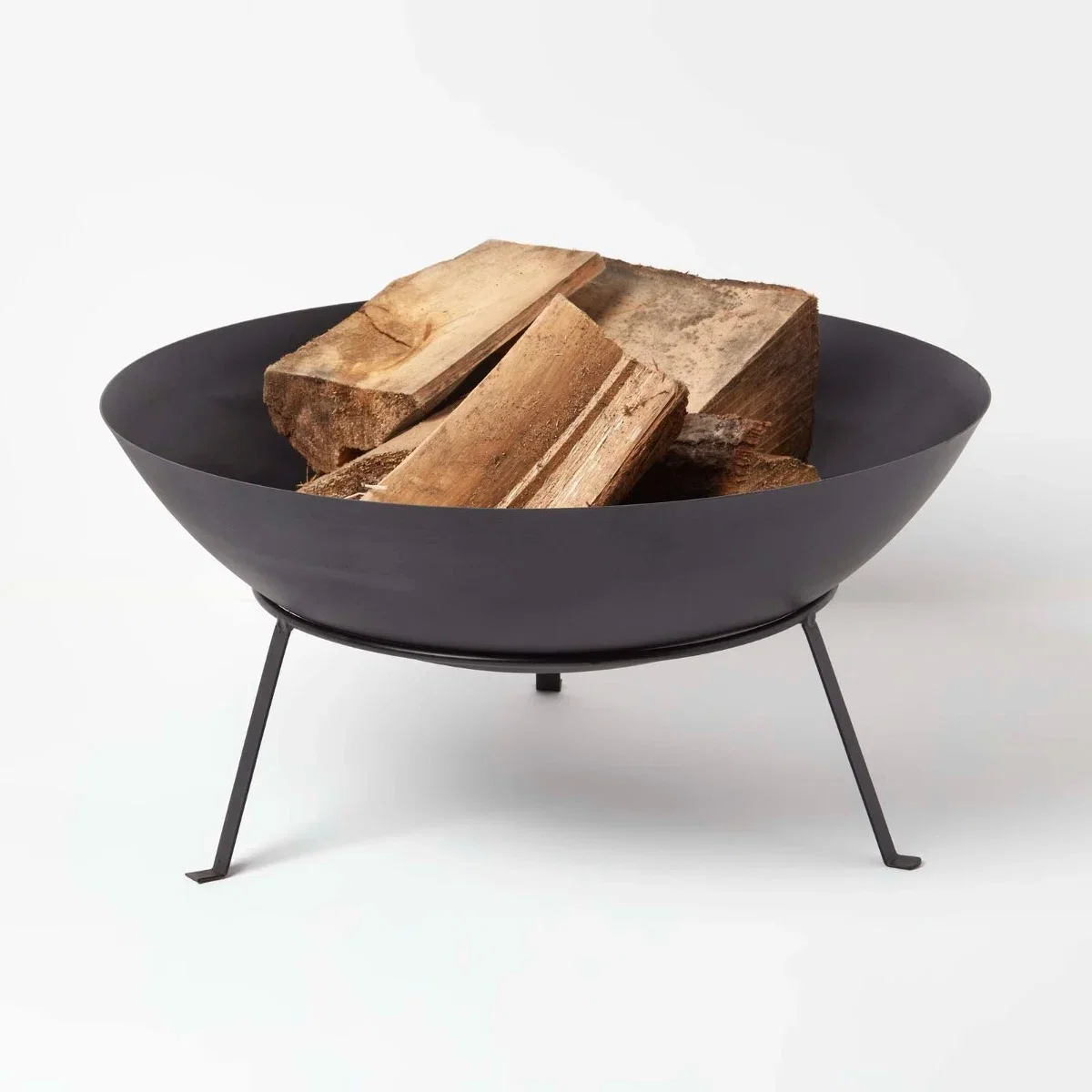Image of Metal Fire Bowl with Stand