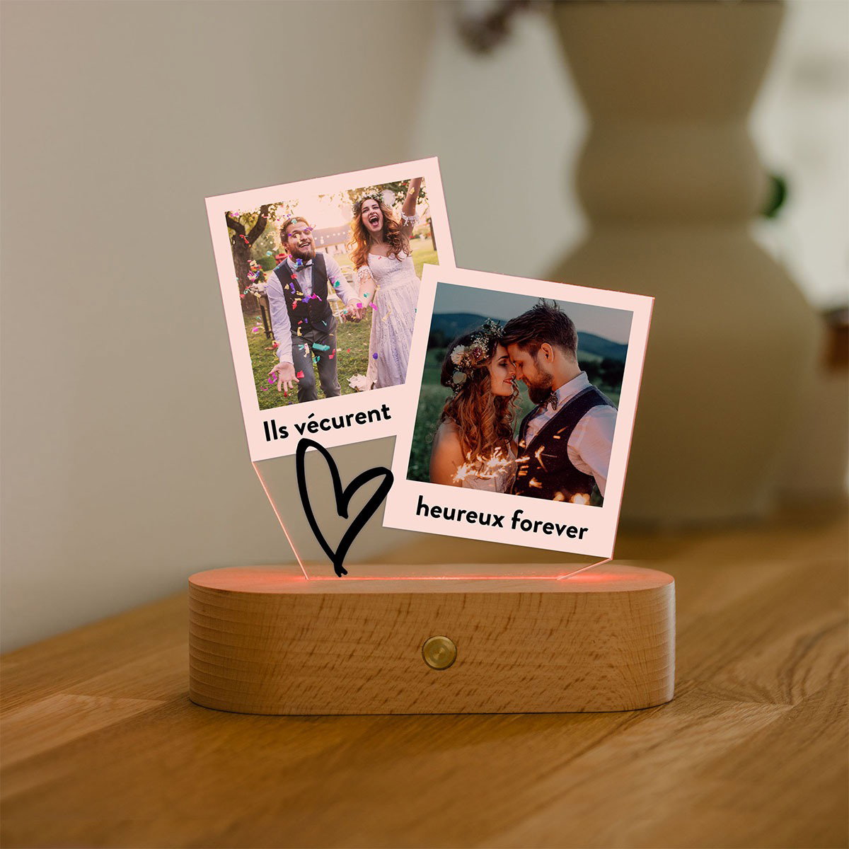 Image of Lampe LED personnalisée design Polaroid