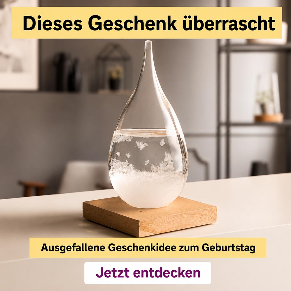 Sturmglas Tropfen zur Wetterprognose - Groß