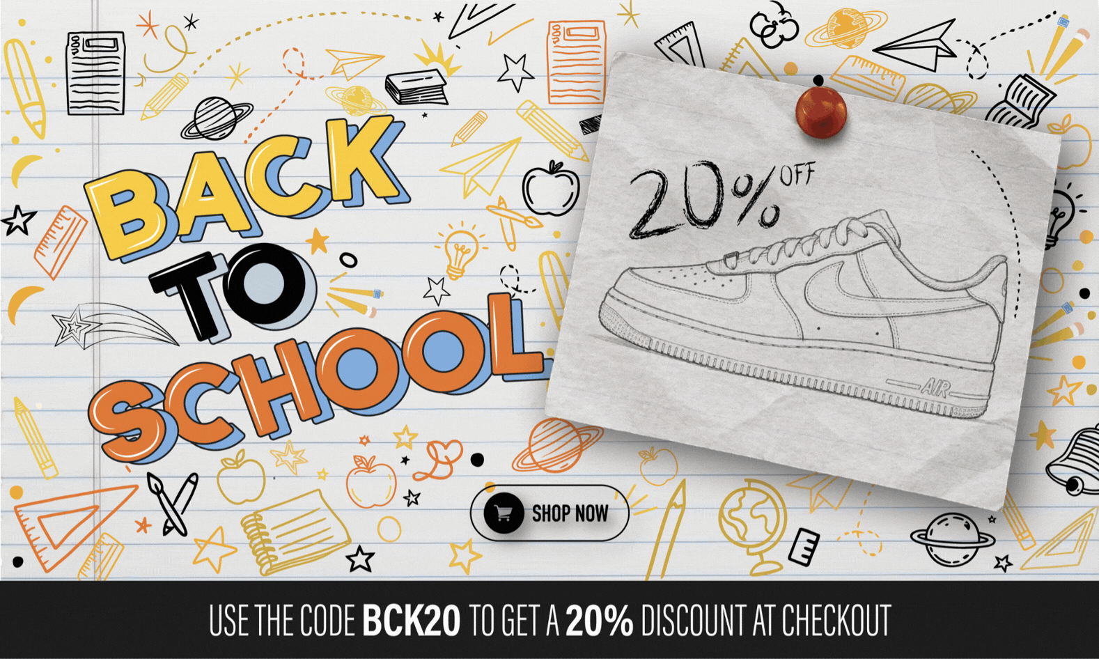 BACK TO SCHOOL SALE! SHOES, 20% OFF