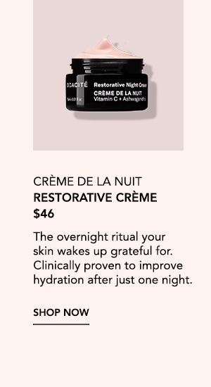 Travel-size Crème de la Nuit restorative night cream for overnight hydration.
