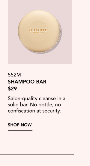 Solid 552M Shampoo Bar for convenient, bottle-free travel.