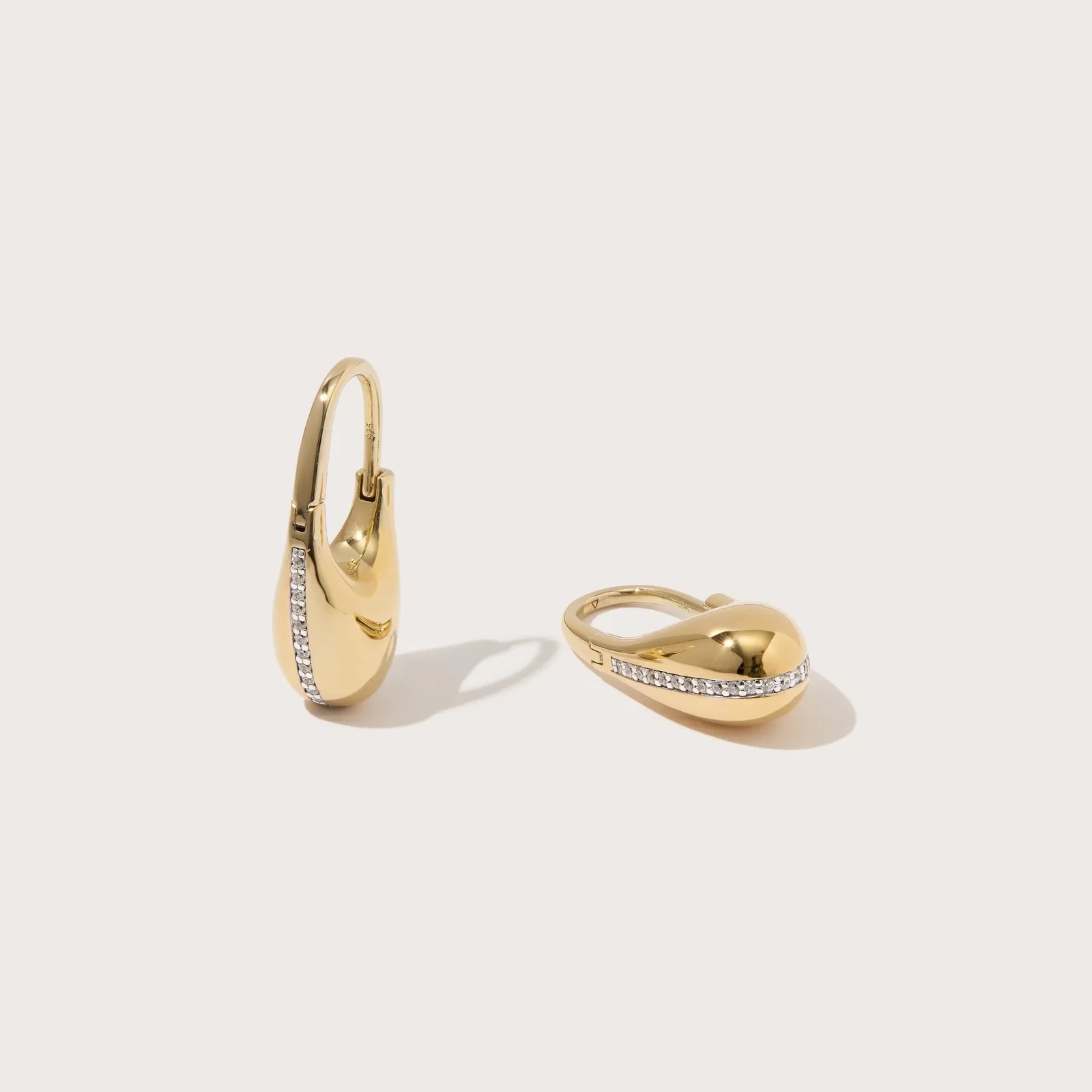 Image of Pavé Roscida Drop Hoops