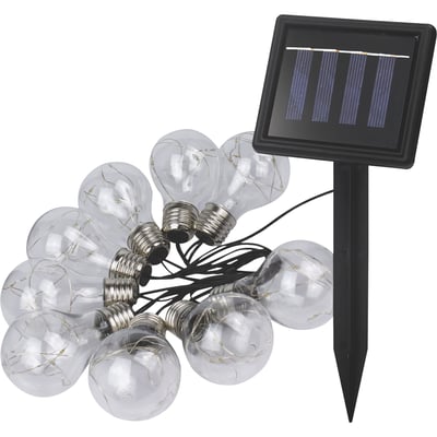 Nature Power Solar String Lights, 12ft.L, 9 Bulbs,  Model# 22044