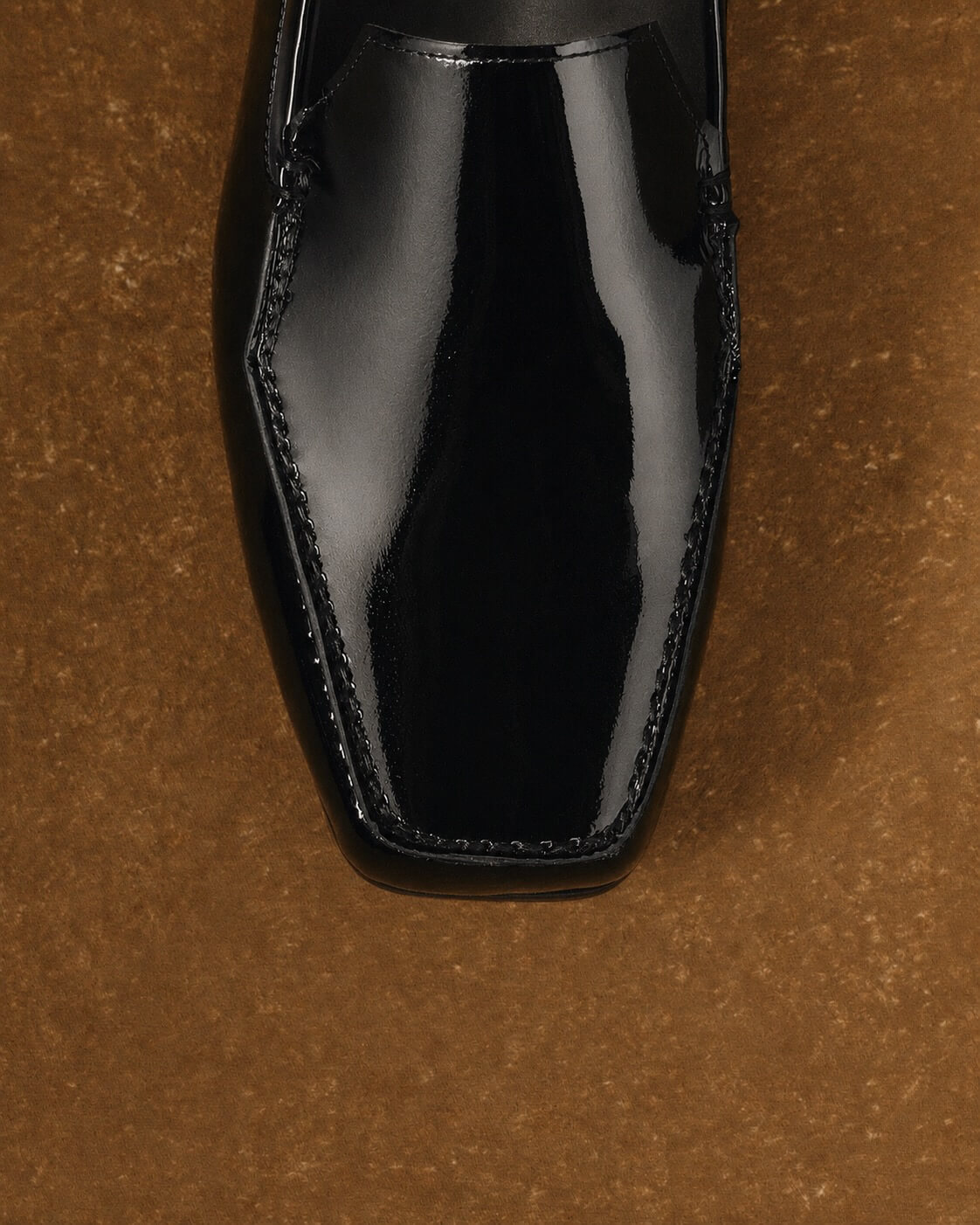 Torino Black Patent Square Toe Loafers