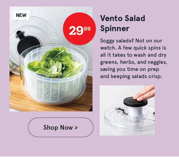 Vento Salad Spinner with Clear Lid