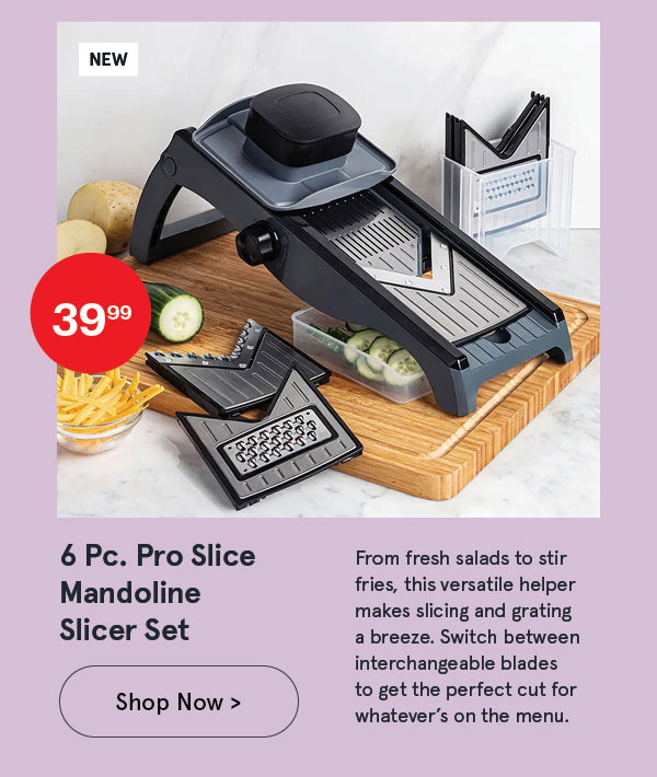 Pro Slice 'V Shaped' Mandoline Slicer - Set of 6
