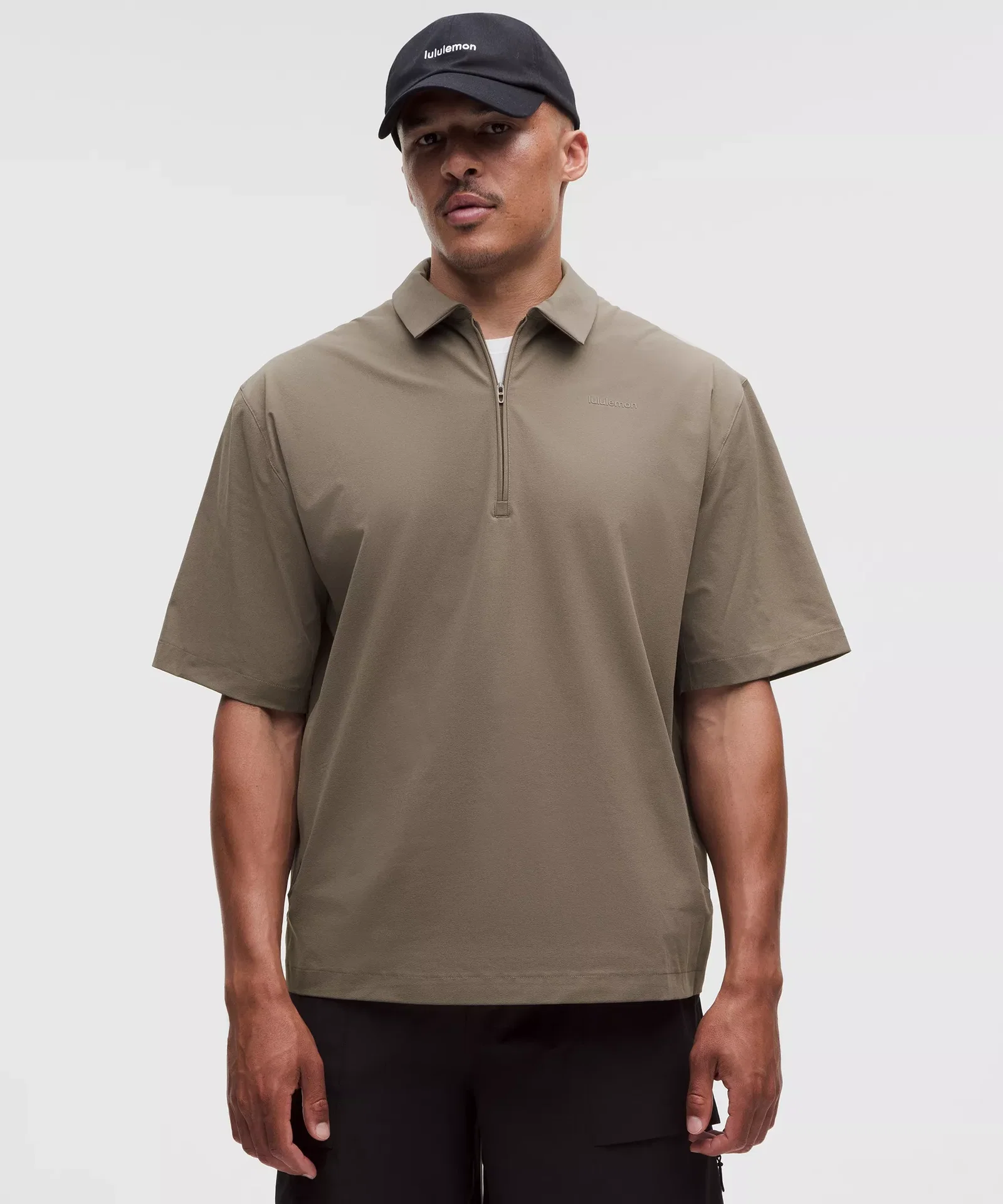 UV-Protective Ventilated Quarter-Zip Polo Shirt
