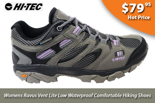 Hi Tec Womens Ravus Vent Lite Low Waterproof Comfortable Hiking Shoes
