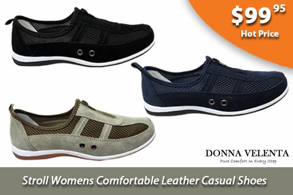 Donna Velenta Stroll Womens Comfortable Leather Casual Shoes