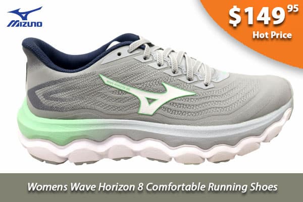 Mizuno Womens Wave Horizon 8 Comfortable Running Shoes
