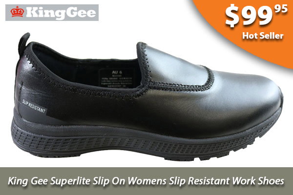 King Gee Superlite Slip On Womens Slip Resistant Work Shoes