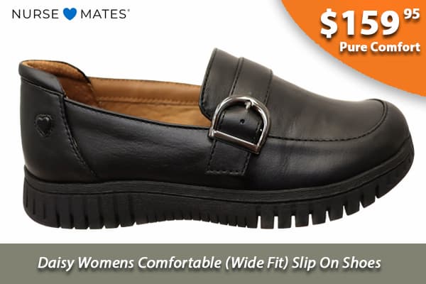 Nurse Mates Daisy Womens Comfortable Wide Fit Slip On Shoes