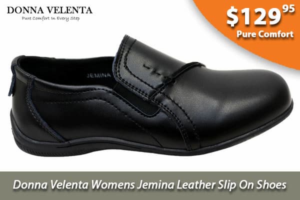 Donna Velenta Jemina Womens Comfortable Leather Slip On Shoes