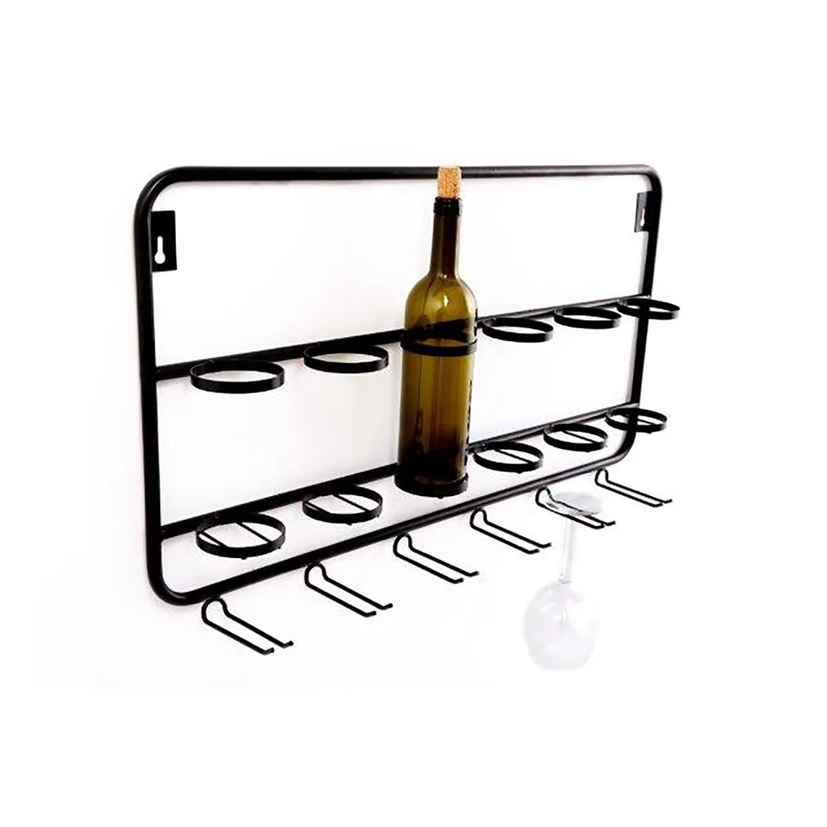 Image of Black Iron Wine Bottle Rack