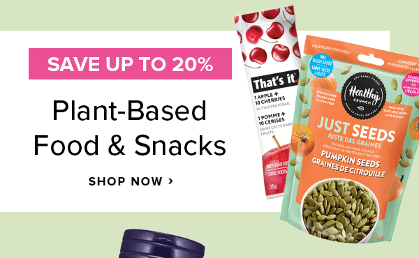 Save up to 20% on Plant-Based Food & Snacks 
