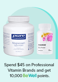 Spend $45 on Professional Vitamin Brands and get 10,000 points