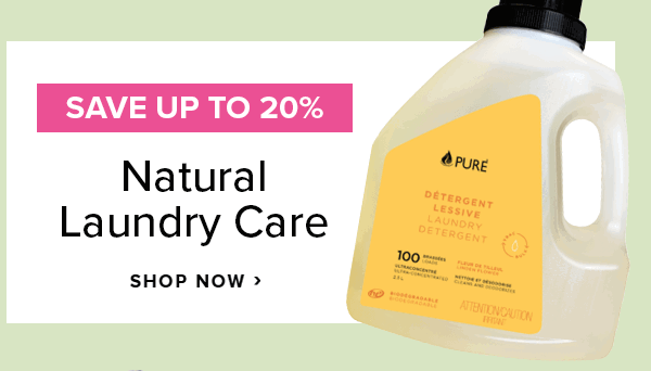 Save up to 20% on Natural Laundry Care