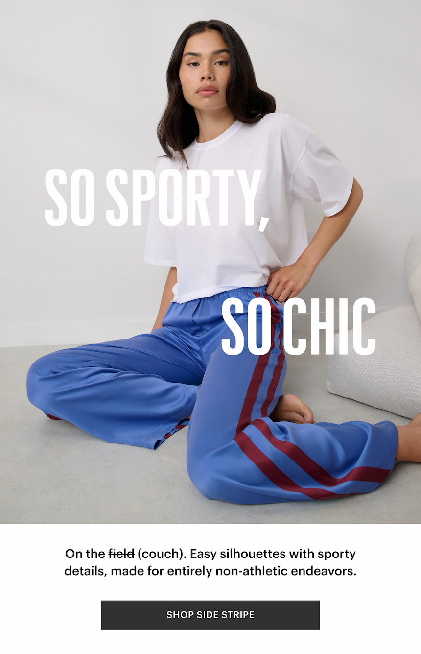 washable silk button and image of girl in washable silk pant