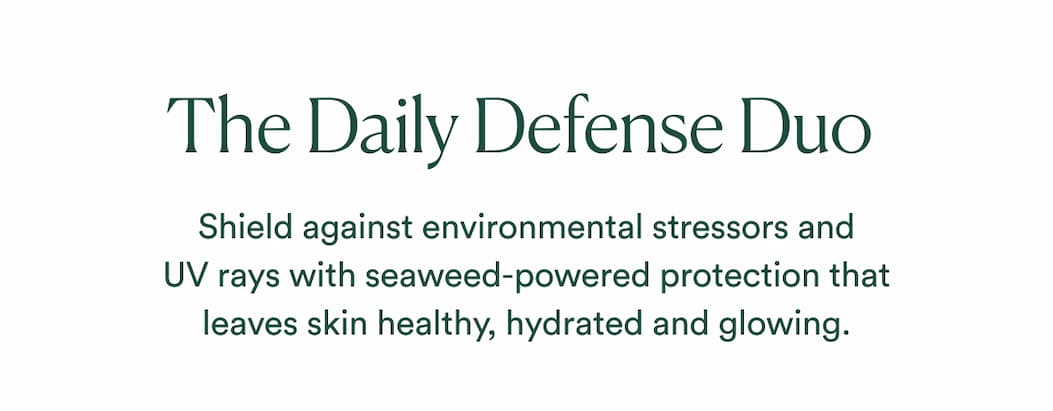 Shield against UV rays and environmental stressors with seaweed-powered protection that leaves skin healthy, hydrated, and glowing.