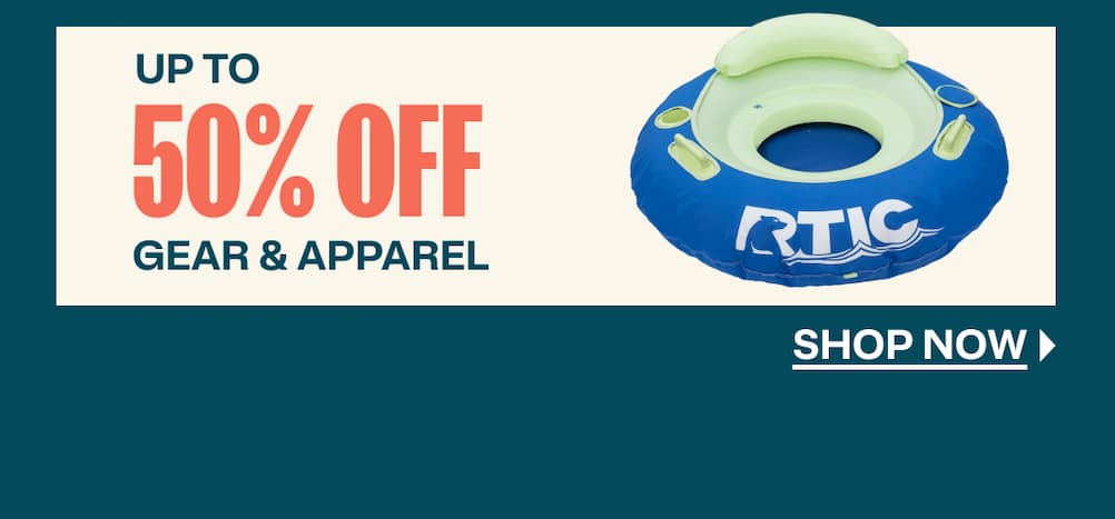 Up to 50% off gear & apparel