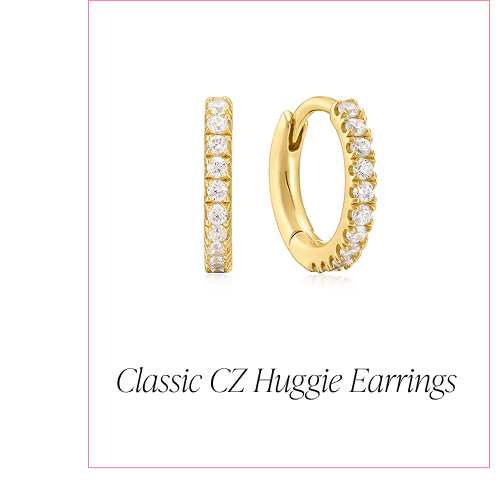 Classic CZ Huggie Earrings