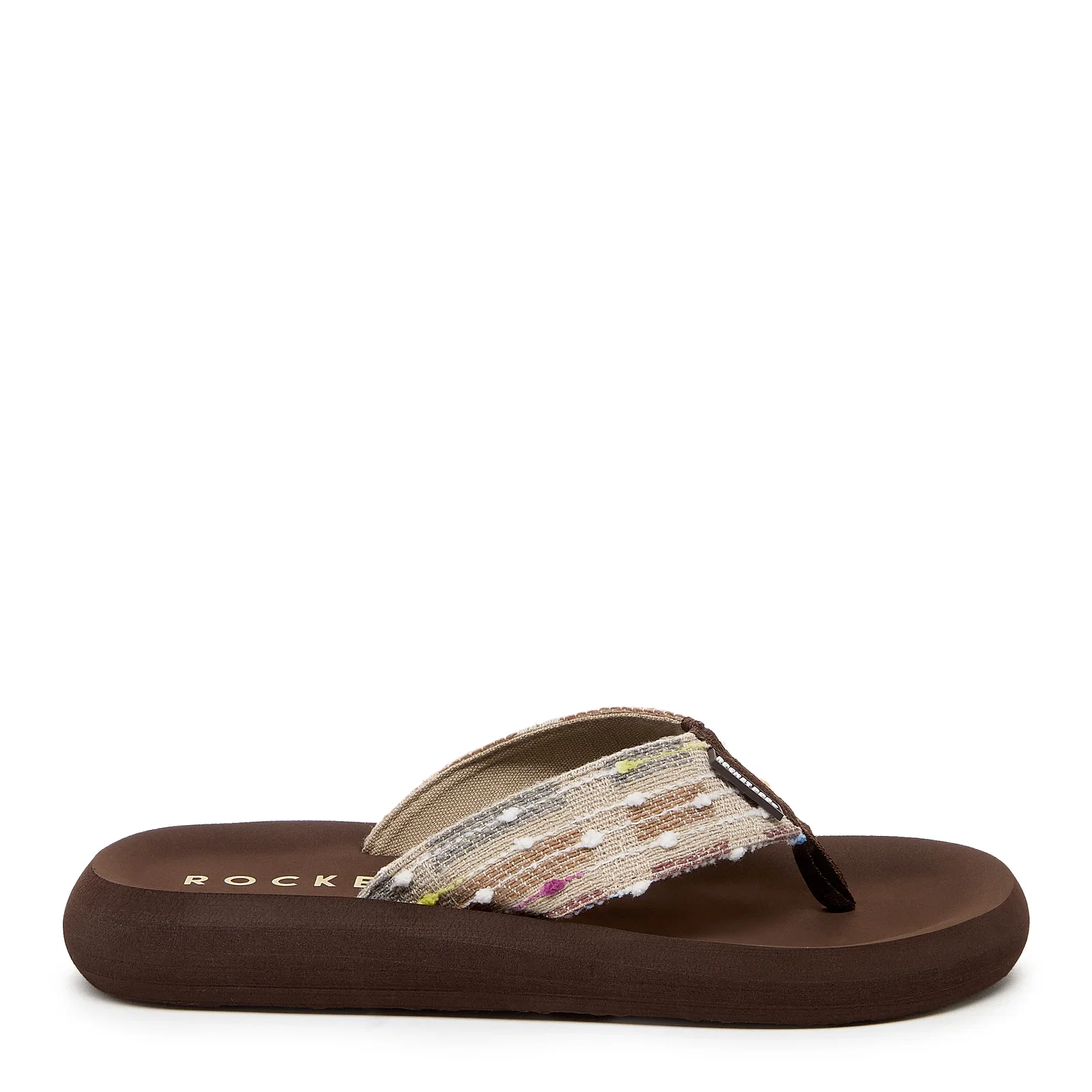 Image of Spotlight Brown Multi Woven Flip Flop