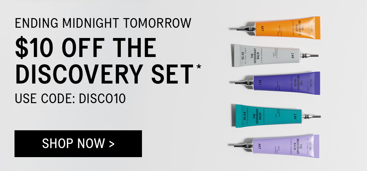 ENDING MIDNIGHT TOMORROW. $10 OFF THE DISCOVERY SET* USE CODE: DISCO10 SHOP NOW >