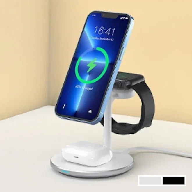 Choetech QI2 Fast Wireless 3-in-1 Magnetic Charging Stand, 15W