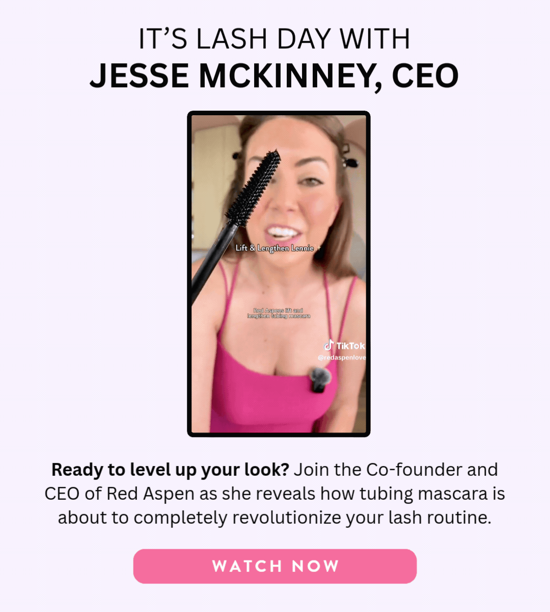 It's Lash Day with Jesse McKinney, CEO