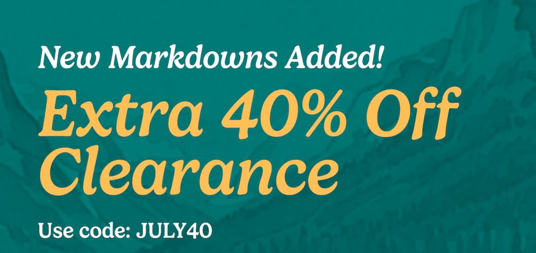 New markdowns added! Take an extra 40% off Clearance with code JULY40
