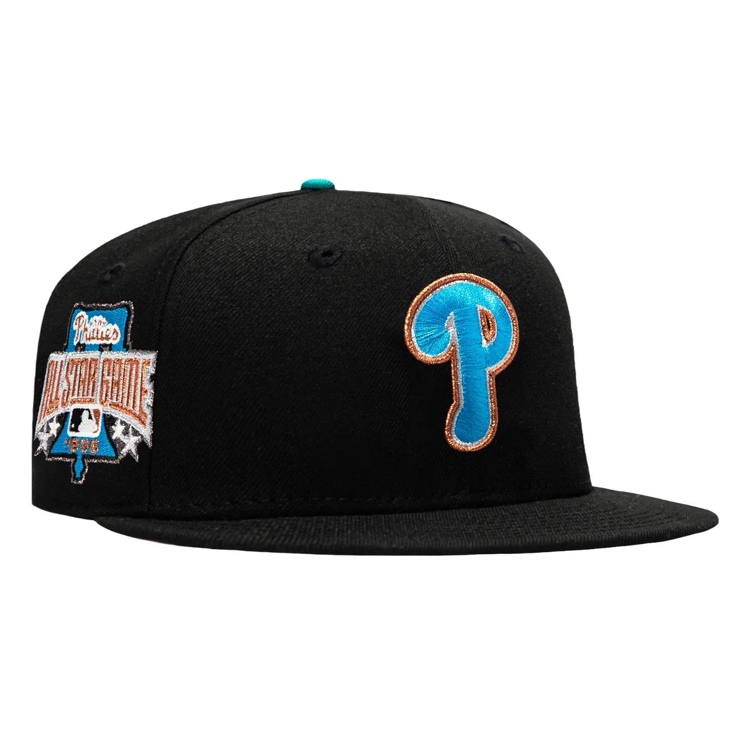 Image of New Era 59Fifty Navajo Pack Philadelphia Phillies 1996 All Star Game Patch Hat - Black